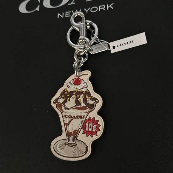 NWT Coach Ice Cream Bag Charm Keychain Summer Treat Retro Style Dessert FOB - Picture 5 of 9